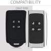 Osłona kluczyka do samochodu Renault / Dacia - 4 przyciski - Keyless Go, silikon, czarna, 49769.11