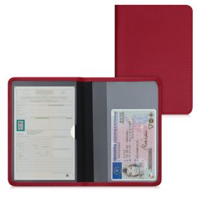   Okładka na dokumenty samochodowe, Kwmobile, Czerwona, Skóra ekologiczna, 50103.20
