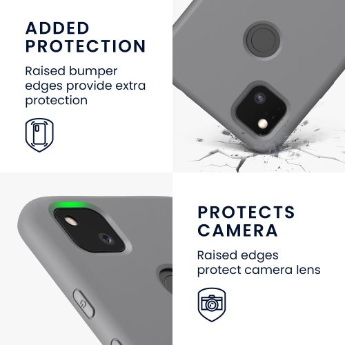 Etui do Google Pixel 4a, Silikon, Szary, 52622.155