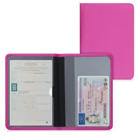   Okładka na dokumenty samochodowe, Kwmobile, Różowa, Skóra ekologiczna, 50103.08