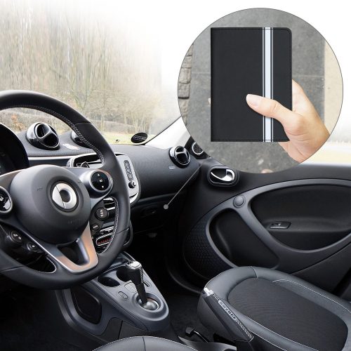 Okładka na dokumenty samochodowe, Kwmobile, Czarno-Biała, Skóra Ekologiczna, 50104.11