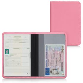   Okładka na dokumenty samochodowe, Kwmobile, Różowa, Skóra ekologiczna, 50103.10