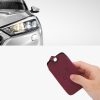 Osłona kluczyka do samochodu Renault / Dacia - 4 przyciski - Keyless Go, skóra nubukowa, czerwona, 48564.20