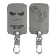 Osłona kluczyka do samochodu Renault / Dacia - 4 przyciski - Keyless Go, skóra nubukowa, szara, 48568.13