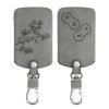 Etui na kluczyki do samochodu Renault / Dacia - 4 przyciski - Keyless Go, skóra nubukowa, szara, 48568.12