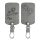 Etui na kluczyki do samochodu Renault / Dacia - 4 przyciski - Keyless Go, skóra nubukowa, szara, 48568.12