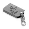 Etui na kluczyki do samochodu Renault / Dacia - 4 przyciski - Keyless Go, skóra nubukowa, szara, 48568.12