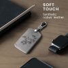 Etui na kluczyki do samochodu Renault / Dacia - 4 przyciski - Keyless Go, skóra nubukowa, szara, 48568.12