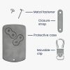 Etui na kluczyki do samochodu Renault / Dacia - 4 przyciski - Keyless Go, skóra nubukowa, szara, 48568.12