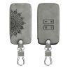 Osłona kluczyka do samochodu Renault / Dacia - 4 przyciski - Keyless Go, skóra nubukowa, szara, 48565.16