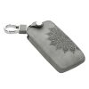 Osłona kluczyka do samochodu Renault / Dacia - 4 przyciski - Keyless Go, skóra nubukowa, szara, 48565.16