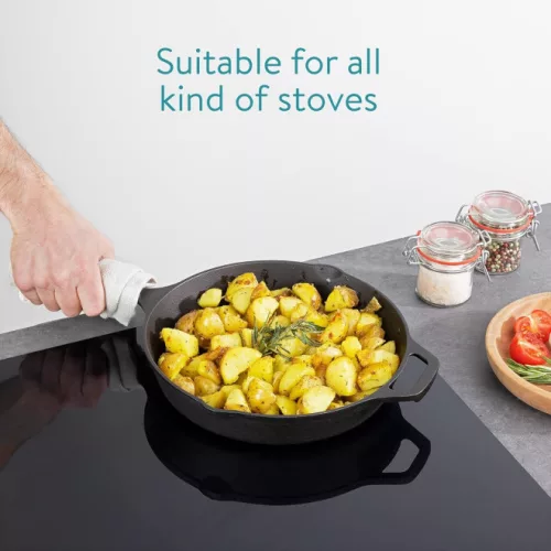 Głęboka patelnia żeliwna z rączką Navaris - 30 cm, 48585.01