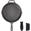Patelnia z żeliwa Navaris z powłoką nieprzywierającą do kuchenki/piekarnika/grilla - 30 cm - czarna, 48585.03