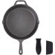 Patelnia z żeliwa Navaris z powłoką nieprzywierającą do kuchenki/piekarnika/grilla - 30 cm - czarna, 48585.03