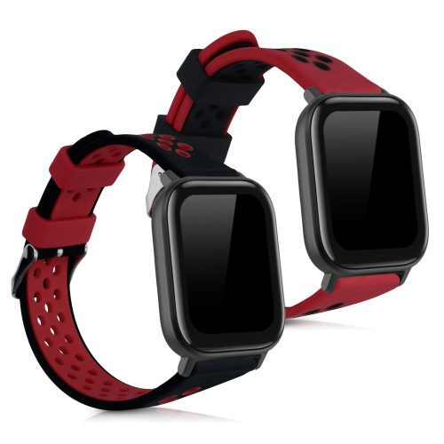 Zestaw 2 pasków do Xiaomi Amazfit GTS / Amazfit GTS 2, silikon, czerwony / czarny, 52697.07