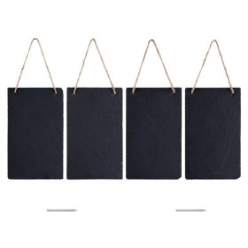   Zestaw 4 etykiet łupkowych Navaris do zawieszenia, 15 x 25 cm, 53849.02