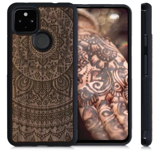 Etui do Google Pixel 4a 5G, Drewniane, Brązowe, 53901.01