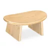 Taburet meditatie Navaris, ergonomic cu margini rotunjite, 41x21x18 cm, maro, bambus