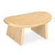 Taburet meditatie Navaris, ergonomic cu margini rotunjite, 41x21x18 cm, maro, bambus
