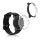 Zestaw 2 etui do Xiaomi Amazfit GTR 2 / Amazfit GTR 2e, silikon, przezroczysty / czarny, 53907.02