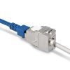 Zestaw 48 wtyczek 10 Gbit CAT6A do kabli Ethernet RJ45, Kwmobile, Srebrny, Metal, 45358.48