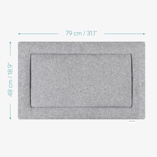 Łóżko podróżne dla psów Navaris, 79 x 48 cm, poliester, szary, 54008.22.3