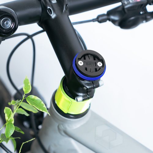 Uchwyt rowerowy do GPS Garmin Bryton Rider/CatEye/Edge, Kwmobile, Czarny/Niebieski, Metal, 47556.04