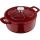 Navaris Garnek żeliwny z powłoką zapobiegającą przywieraniu do kuchenek/piekarników - 24 cm - 3,5 l - ciemnoczerwony, 48777.01.20