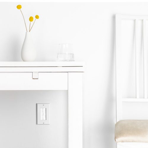 Zestaw 2 pustych gniazd amerykańskich, Kwmobile, biały, plastikowy, 54244.02.02