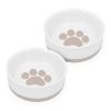 Zestaw 2 misek porcelanowych Navaris dla kotów, 400 ml, Brązowy, 48520.02.10