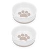 Zestaw 2 misek porcelanowych Navaris dla kotów, 400 ml, Brązowy, 48520.02.10
