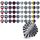 Zestaw 50 rzutek, Kwmobile, wielokolorowy, plastikowy, 50278.07