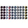 Zestaw 50 rzutek, Kwmobile, wielokolorowy, plastikowy, 50278.07