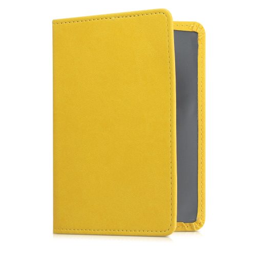 Okładka na dokumenty samochodowe, Kwmobile, Żółta, Skóra ekologiczna, 50103.06