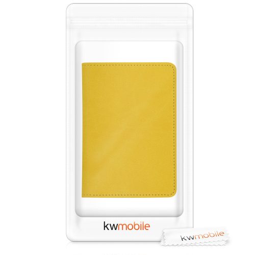 Okładka na dokumenty samochodowe, Kwmobile, Żółta, Skóra ekologiczna, 50103.06