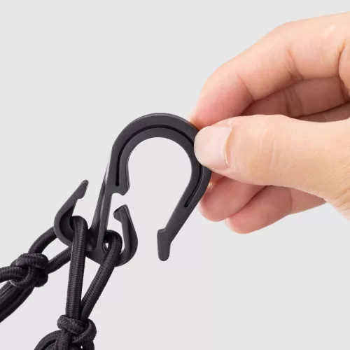 Zestaw 2 siatek bagażowych do motocykli Navaris, 40 x 40 cm, Haczyki, Karabińczyk, 54307.01