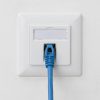 Zestaw 2 ekranowanych gniazd sieciowych RJ45 z 2 wtyczkami CAT 6A, Kwmobile, Biały, Metal, 54571.01.02