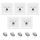 Zestaw 5 ekranowanych gniazd sieciowych RJ45 z 5 wtyczkami CAT 6A, Kwmobile, Biały, Metal, 54571.01.05