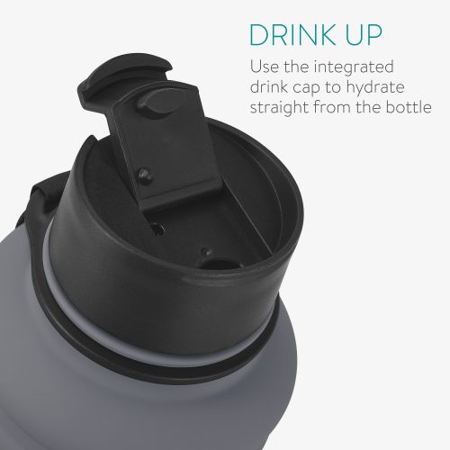 Butelka na wodę Navaris ze stali nierdzewnej z uchwytem, 2,2 litra, szary, 54596.73