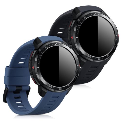 Zestaw 2 pasków do zegarka Honor Watch GS Pro, silikon, czarny / niebieski, 53585.02