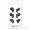 Zestaw 6 wymiennych końcówek do słuchawek Huawei FreeLace Pro, Kwmobile, Czarny, Silikon, 54780.01