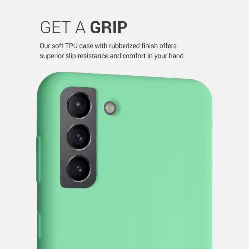 Etui do Samsunga Galaxy S21 Plus, Silikon, Zielone, 54066.147