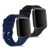 Zestaw 2 pasków do Xiaomi Amazfit Bip / Amazfit Bip Lite, kwmobile, silikon, niebieski / czarny, 54776.01