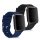 Zestaw 2 pasków do Xiaomi Amazfit Bip / Amazfit Bip Lite, kwmobile, silikon, niebieski / czarny, 54776.01