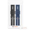 Zestaw 2 pasków do Xiaomi Amazfit Bip / Amazfit Bip Lite, kwmobile, silikon, niebieski / czarny, 54776.01