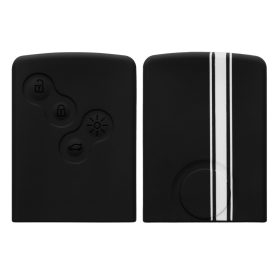   Osłona kluczyka do samochodu Renault - 4 przyciski - Keyless Go, kwmobile, silikon, czarno-biały, 54808.02