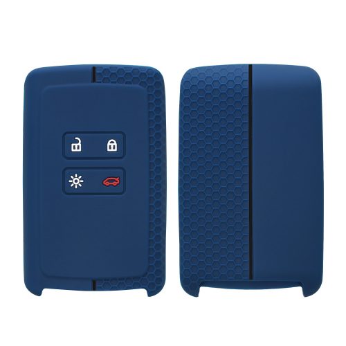 Etui na kluczyk samochodowy do Renault / Dacia - 4 przyciski - Keyless Go, kwmobile, silikon, niebieski, 54806.05