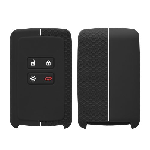 Etui na kluczyk samochodowy do Renault / Dacia - 4 przyciski - Keyless Go, kwmobile, silikon, czarny, 54806.02