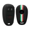 Etui na kluczyk samochodowy do Alfa Romeo - 3 przyciski, kwmobile, silikon, czarny, 53855.02
