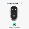 Etui na kluczyk samochodowy do Alfa Romeo - 3 przyciski, kwmobile, silikon, czarny, 53855.02